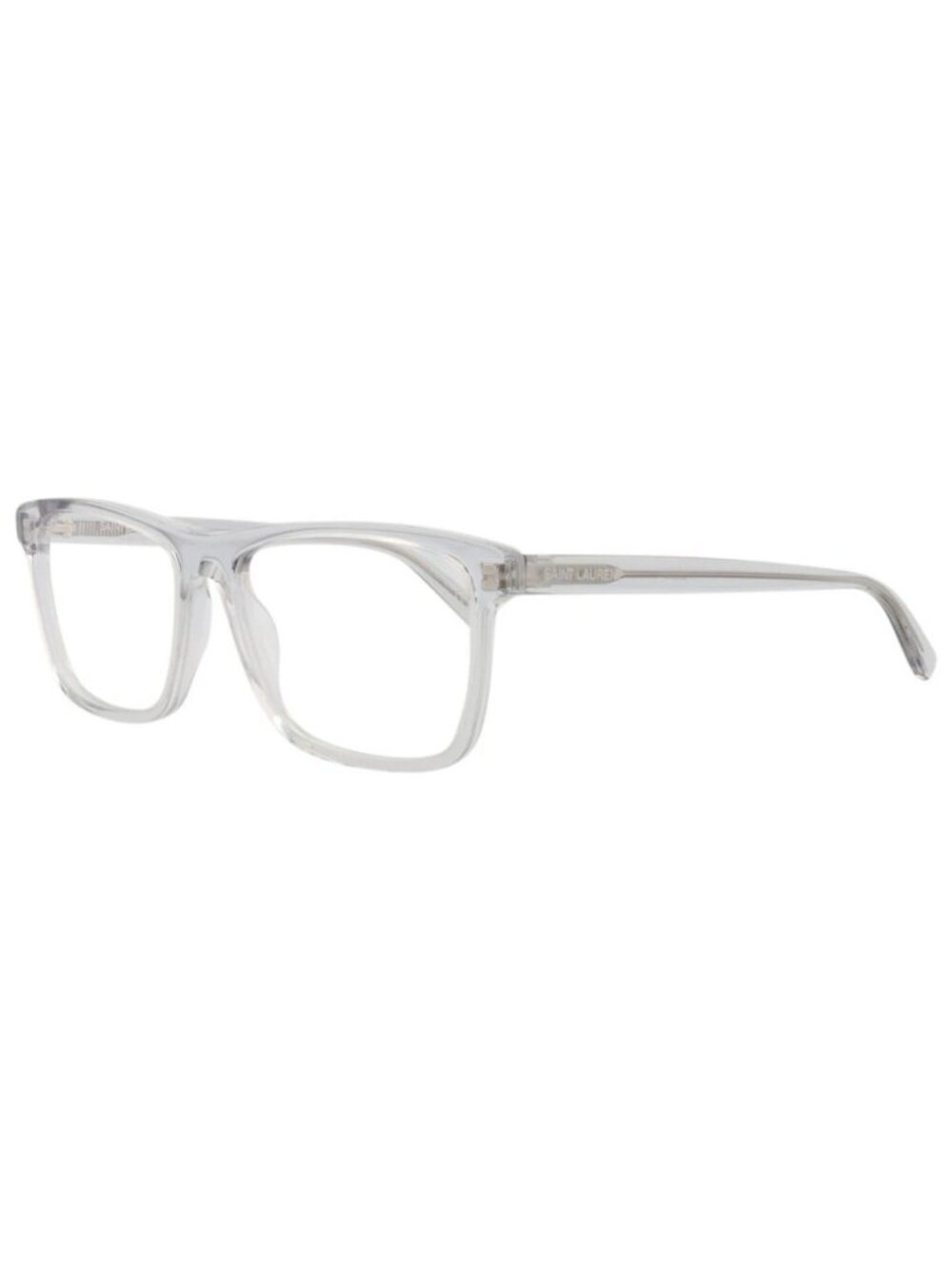 New Saint Laurent Women's Eyeglasses Square Rectangle Acetate Frame Mens Grey